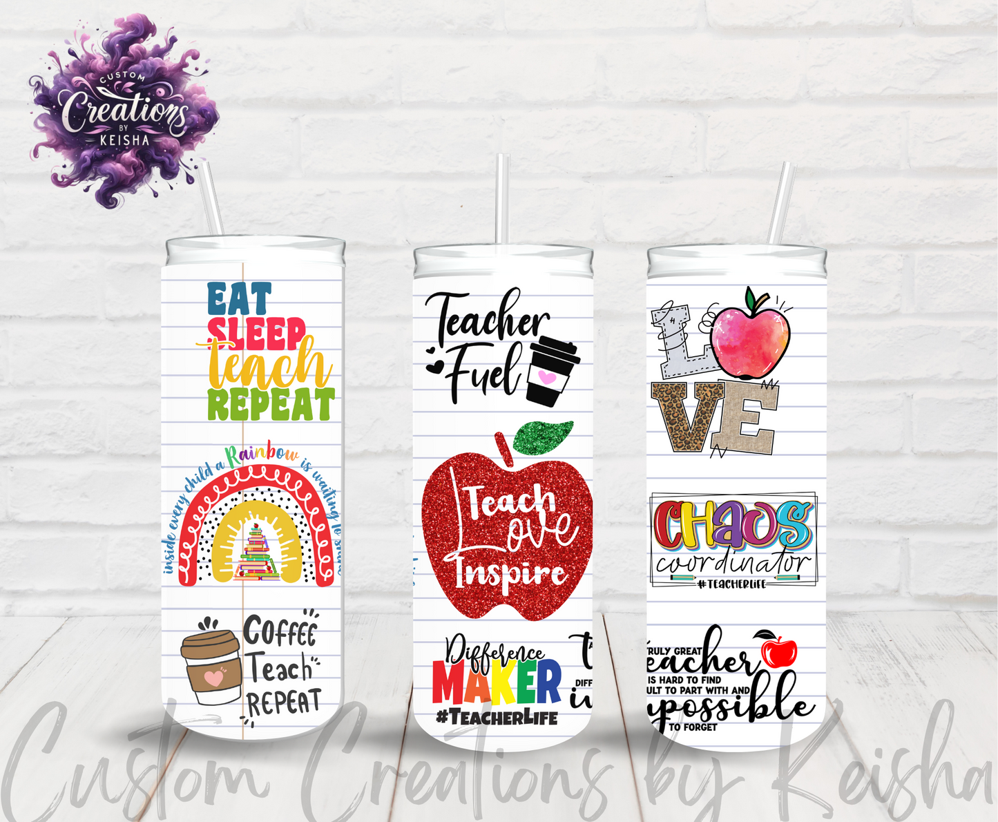 Teacher 20oz Sublimation Tumblers