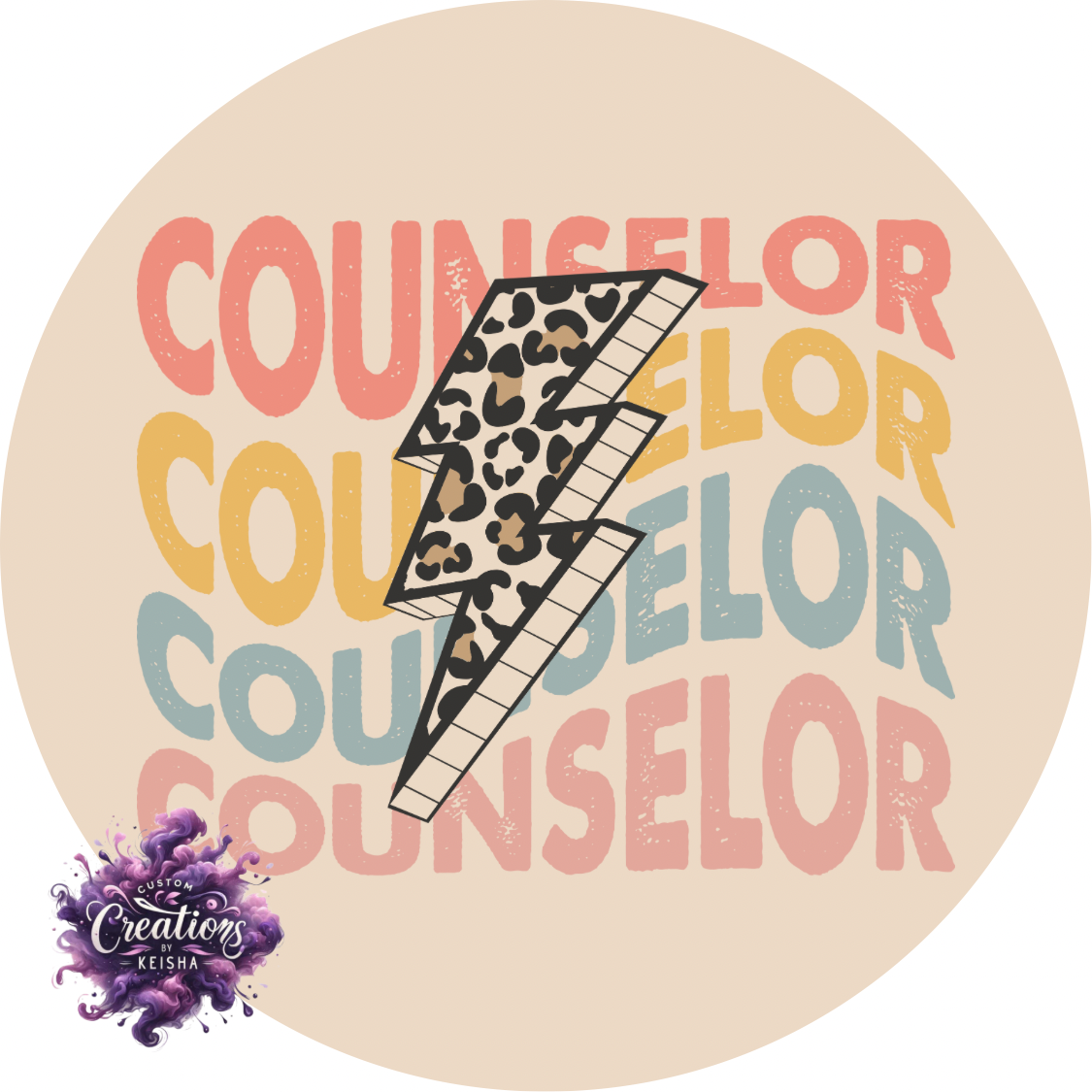 Counselor Sublimation Coaster