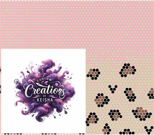 Ombré Leopard Rhinestone Template(Sublimation)