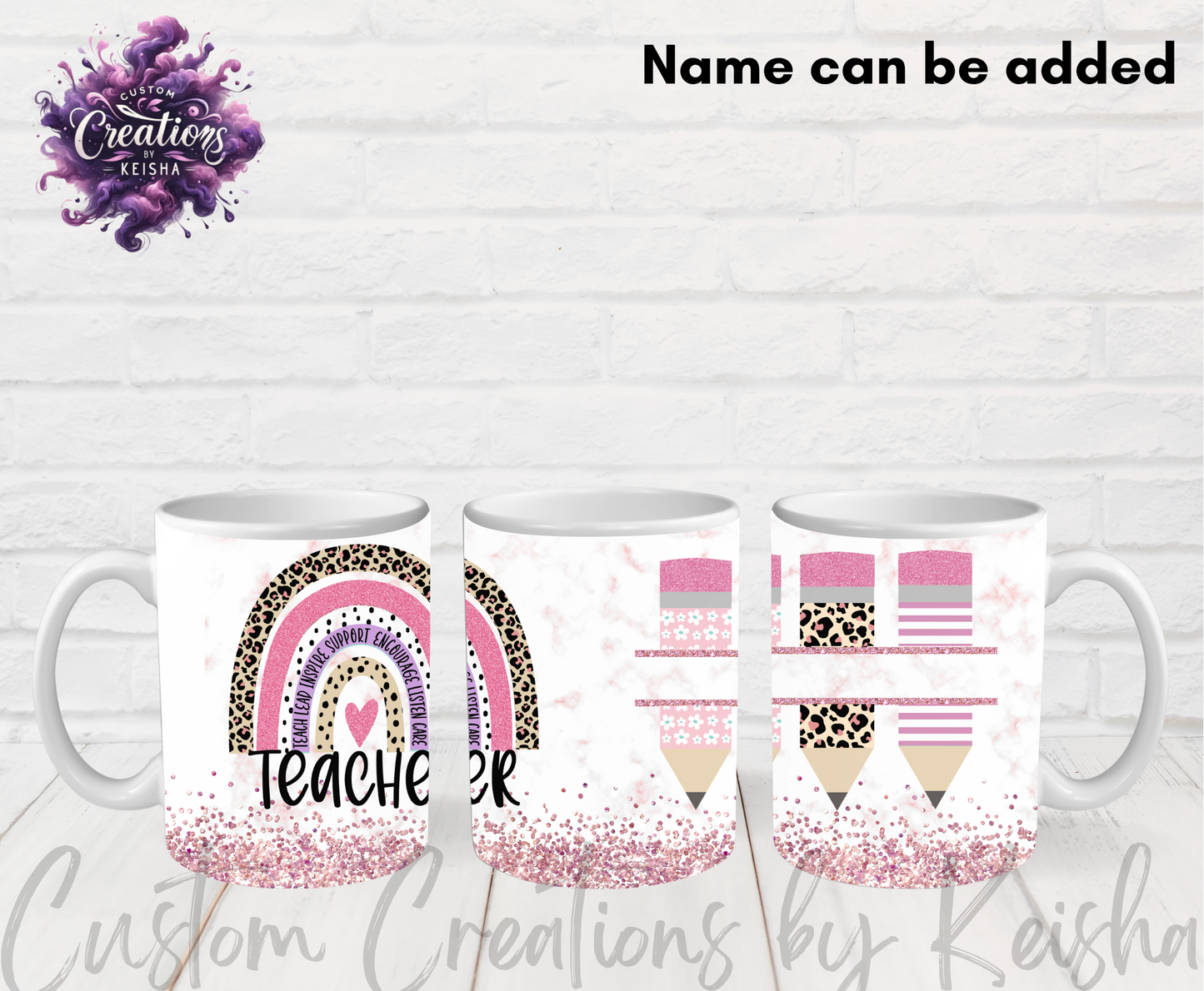 Ceramic Teacher Sublimation Coffee Mugs