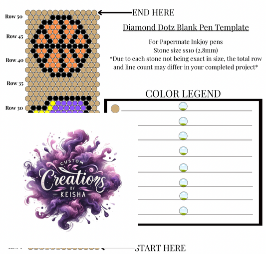 Basketball Diamond Dots Pen Template