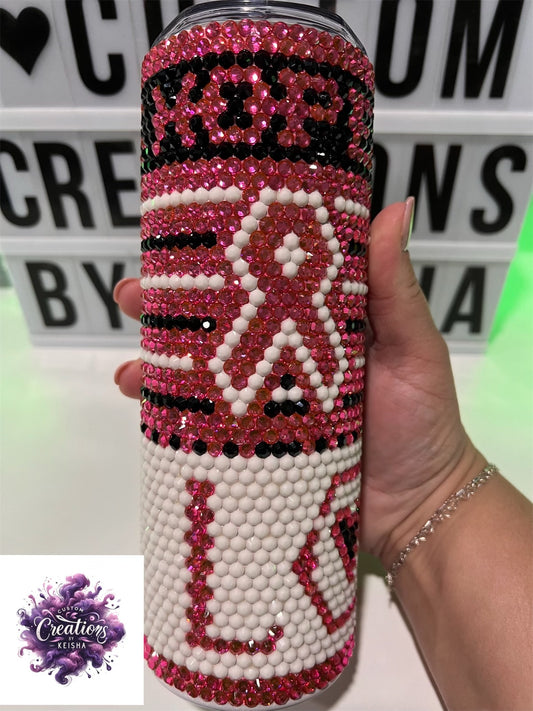 Breast Cancer Awareness Rhinestone Tumbler 20oz