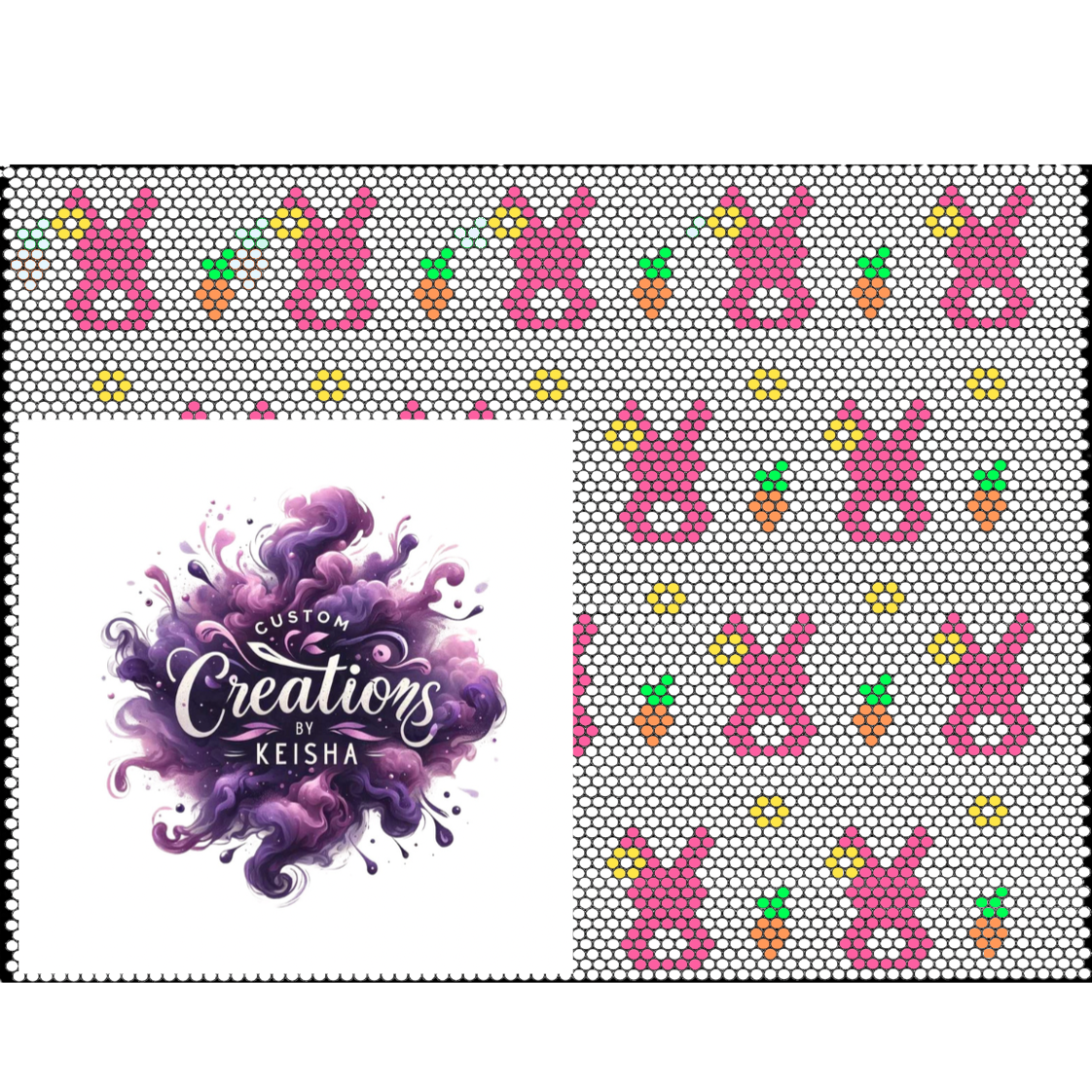 Rabbits Rhinestone Tumbler Template