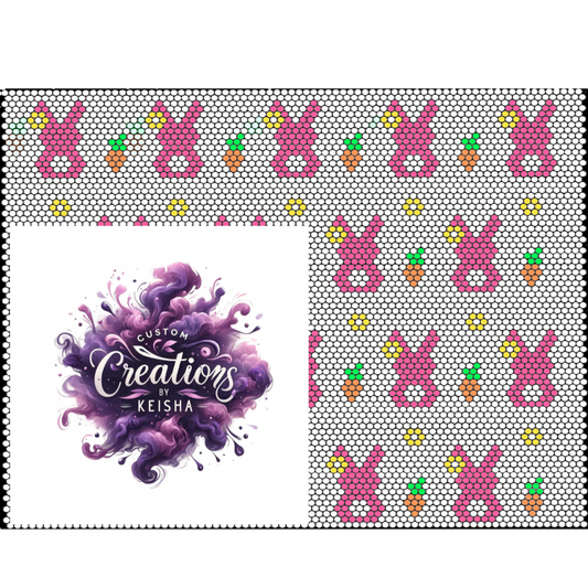 Rabbits Rhinestone Tumbler Template