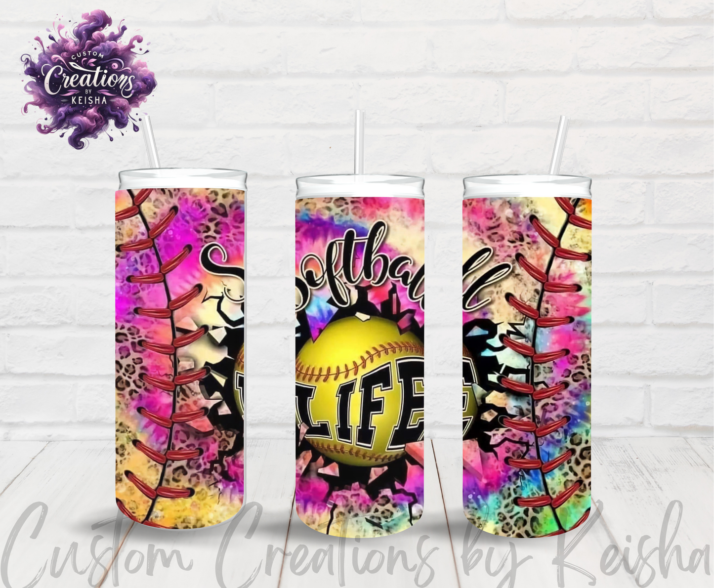 Softball 20oz Sublimation Tumblers