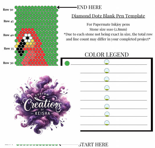 Parrot Diamond Dots Pen Template