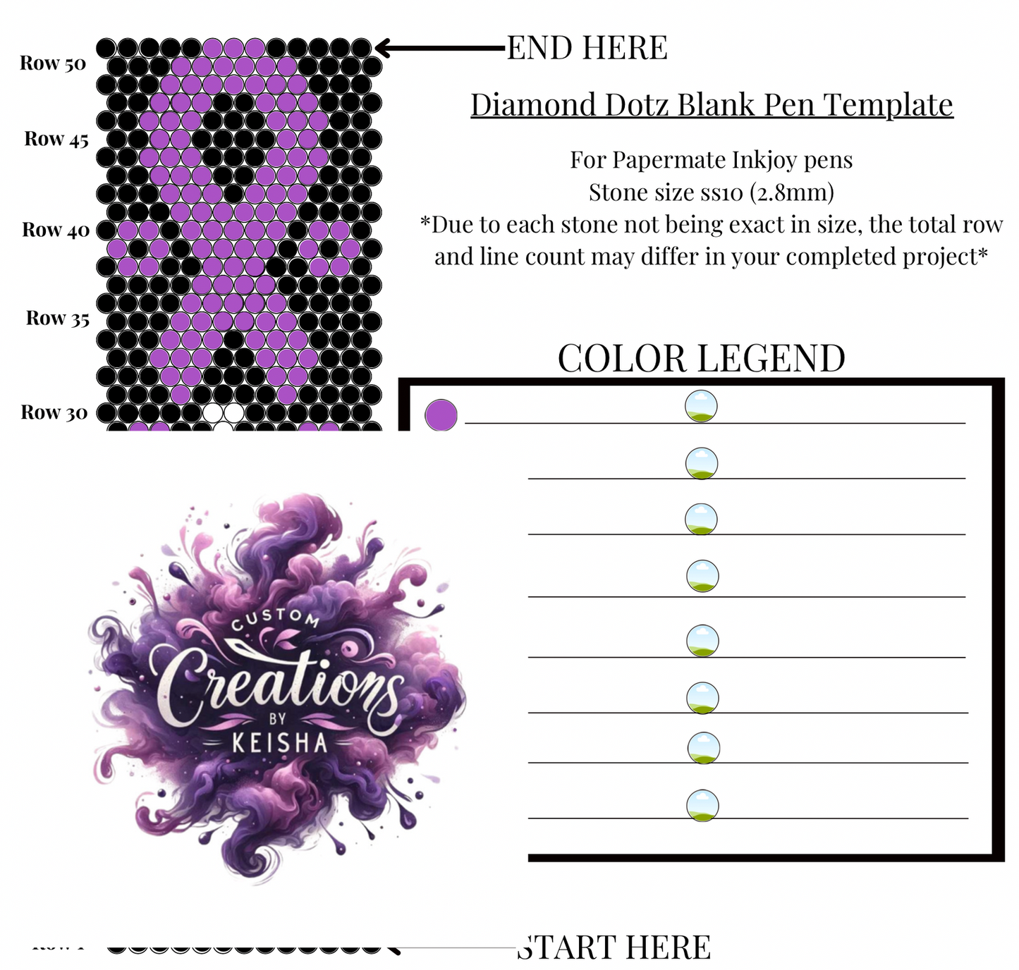 Lupus Diamond Dots Pen Template